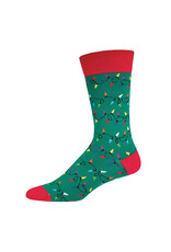 Socksmith Design Christmas Lights 10-13 Men's Crew Socks