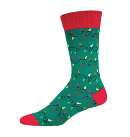 Socksmith Design Christmas Lights 10-13 Men's Crew Socks