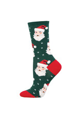 Socksmith Design Santa White 9-11 Women's Crew Socks