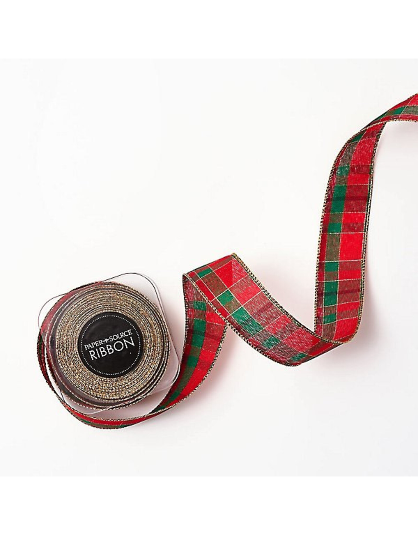 Paper Source Holiday Plaid Wired Ribbon