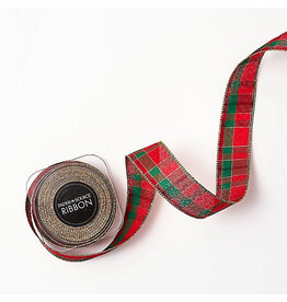 Paper Source Holiday Plaid Wired Ribbon