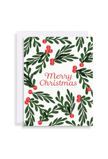 Paper Source Holly Berry Merry Christmas Box of 10 Notecards