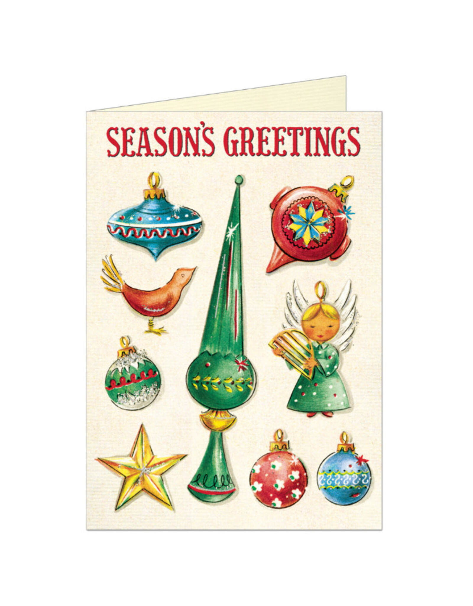 Cavallini Papers & Co. Christmas Ornaments Greeting Card