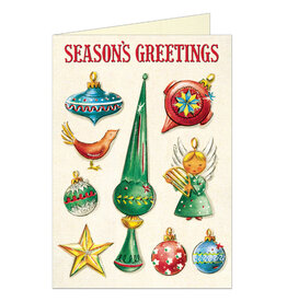 Cavallini Papers & Co. Christmas Ornaments Greeting Notecard