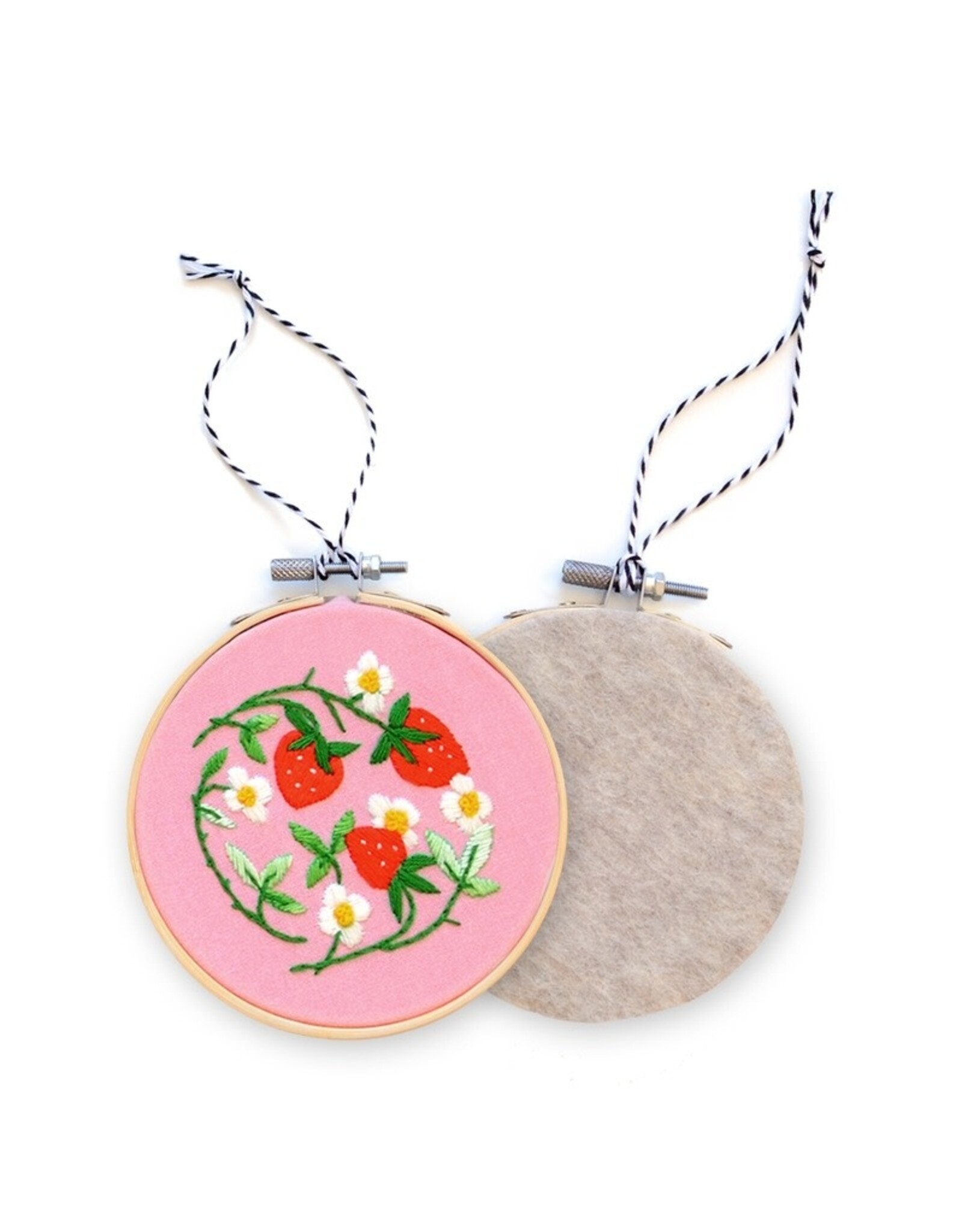 Antiquaria Strawberries DIY Embroidered Ornament Kit