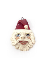 Atomic Girl Pottery Ceramic Santa Ornament Assorted