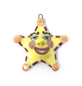 Atomic Girl Pottery Ceramic Star Ornament Assorted