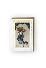 Rossi Vintage Girl Christmas Greetings Notecard