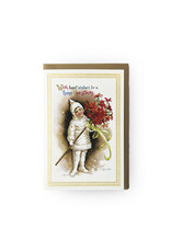 Rossi Vintage Girl Best Wishes Christmas Notecard