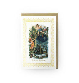 Rossi Vintage Cherubs Christmas Greetings Notecard