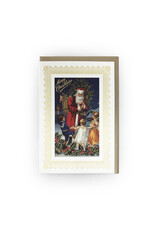 Rossi Vintage Santa and Dancing Children Merry Christmas Notecard