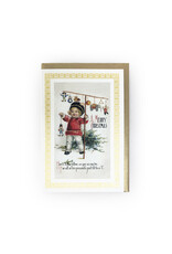 Rossi CHRISTMAS- Vintage Child Merry Christmas Notecard