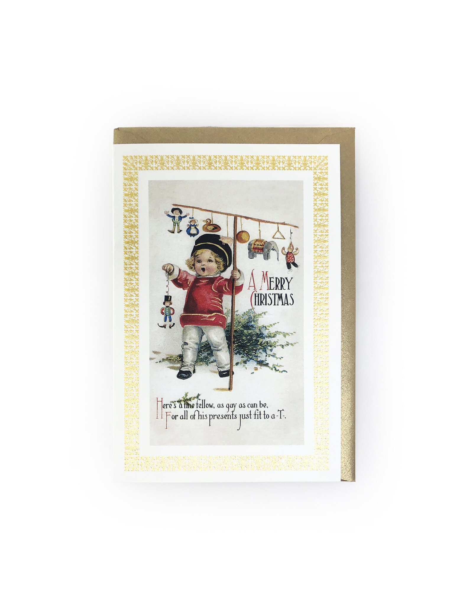 Rossi CHRISTMAS- Vintage Child Merry Christmas Notecard