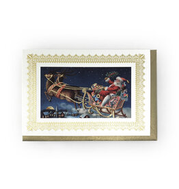 Rossi Vintage Santa Sleigh Notecard