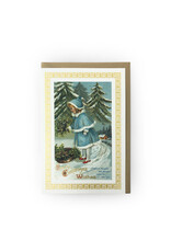 Rossi Vintage Girl Hearty Christmas Notecard