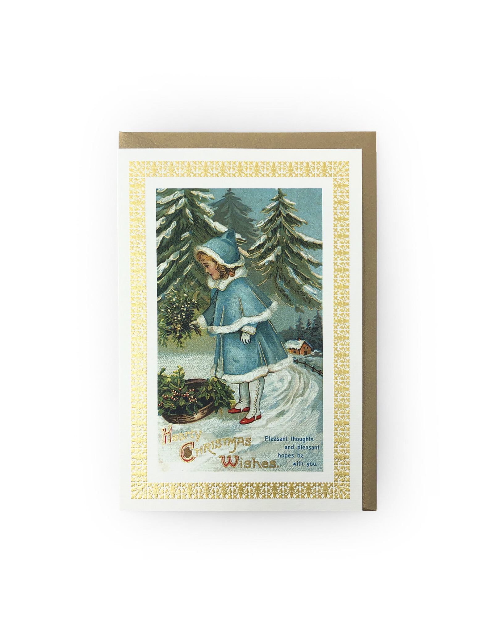 Rossi Vintage Girl Hearty Christmas Notecard