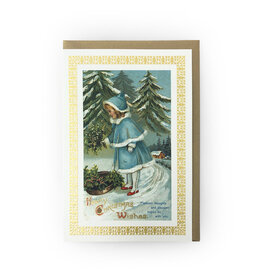Rossi Vintage Girl Hearty Christmas Notecard