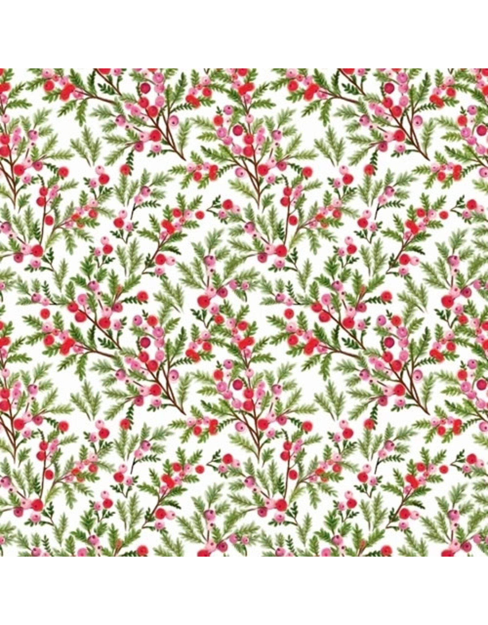 The Gift Wrap Company Sweet Berry Branches 10 ft Jumbo Roll Christmas Wrapping Paper