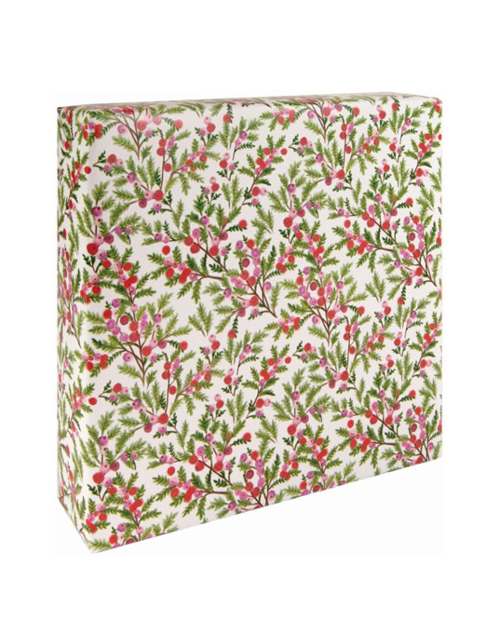The Gift Wrap Company Sweet Berry Branches 10 ft Jumbo Roll Christmas Wrapping Paper