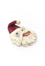 Atomic Girl Pottery Ceramic Santa Ornament Assorted