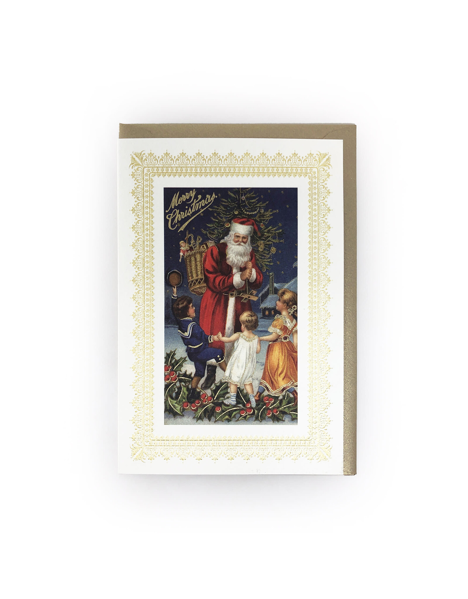 Rossi Vintage Santa Kids Merry Christmas Box of 10 Notecards