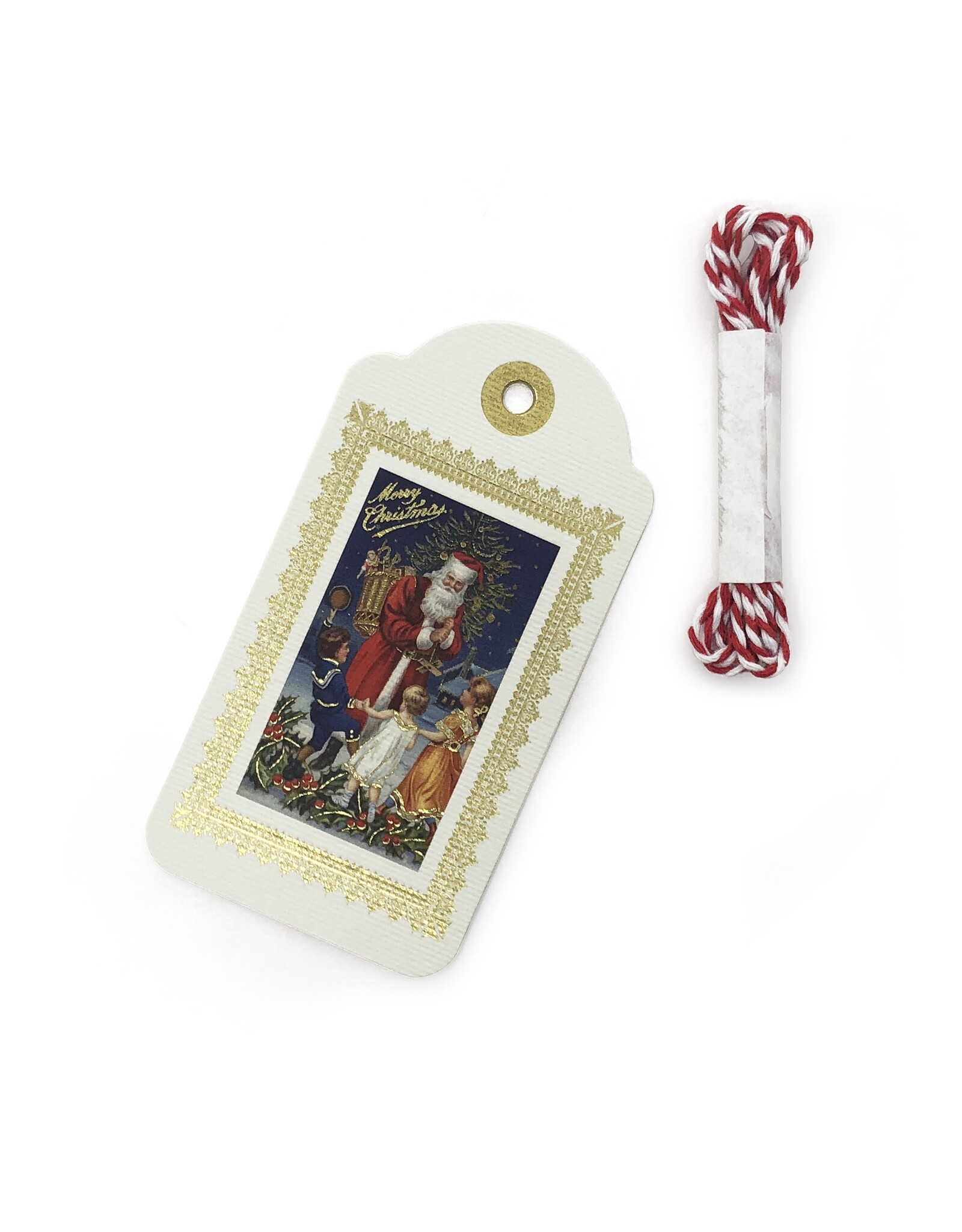 Rossi Merry Christmas Santa Claus, Children Vintage Gift Tag Decorations Box of 12