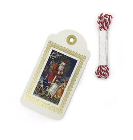 Rossi Merry Christmas Santa Claus, Children Vintage Gift Tag Decorations Box of 12