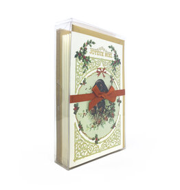 Rossi Vintage Dachshund Puppy Joyeux Noel Box of 10 Christmas Notecard