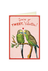 Cavallini Papers & Co. Lovebirds Valentine's Day Notecard