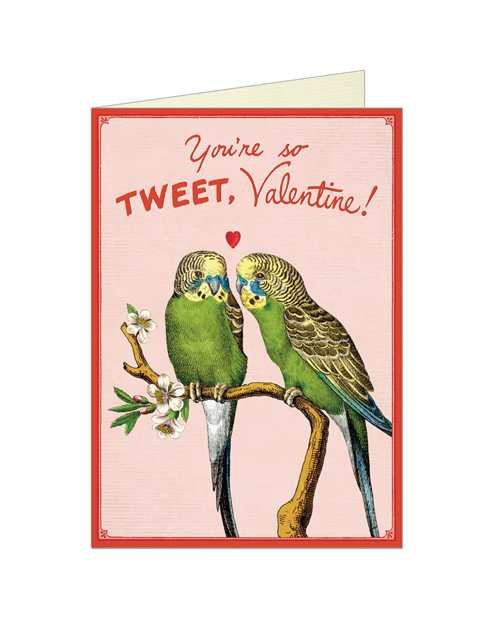Cavallini Papers & Co. Lovebirds Valentine's Day Notecard
