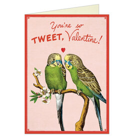 Cavallini Papers & Co. Lovebirds Valentine's Day Notecard