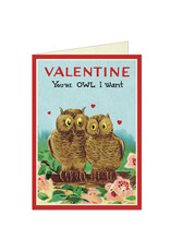 Cavallini Papers & Co. Owls Valentine's Day Notecard