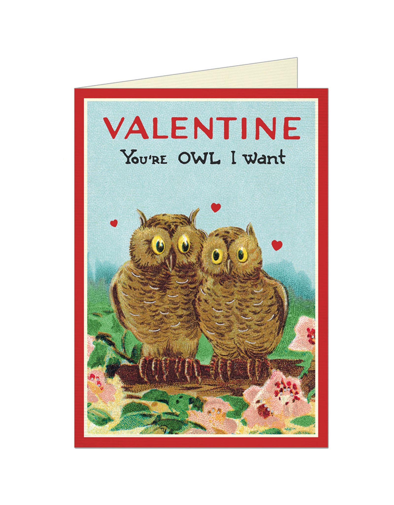 Cavallini Papers & Co. Owls Valentine's Day Notecard