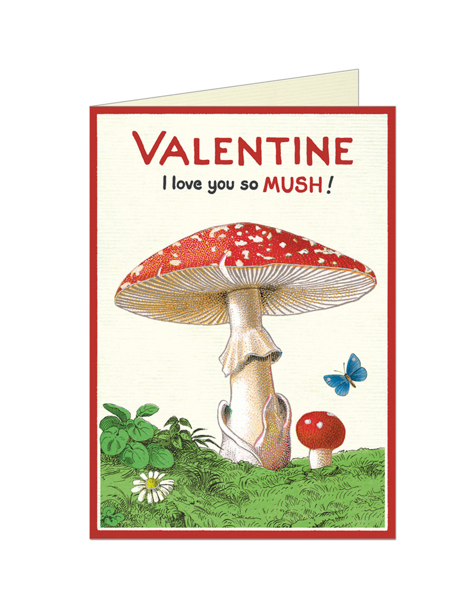 Cavallini Papers & Co. Mushroom Valentine's Day Notecard