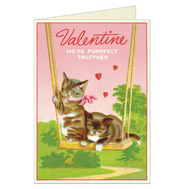 Cavallini Papers & Co. Cats Valentine's Day Notecard