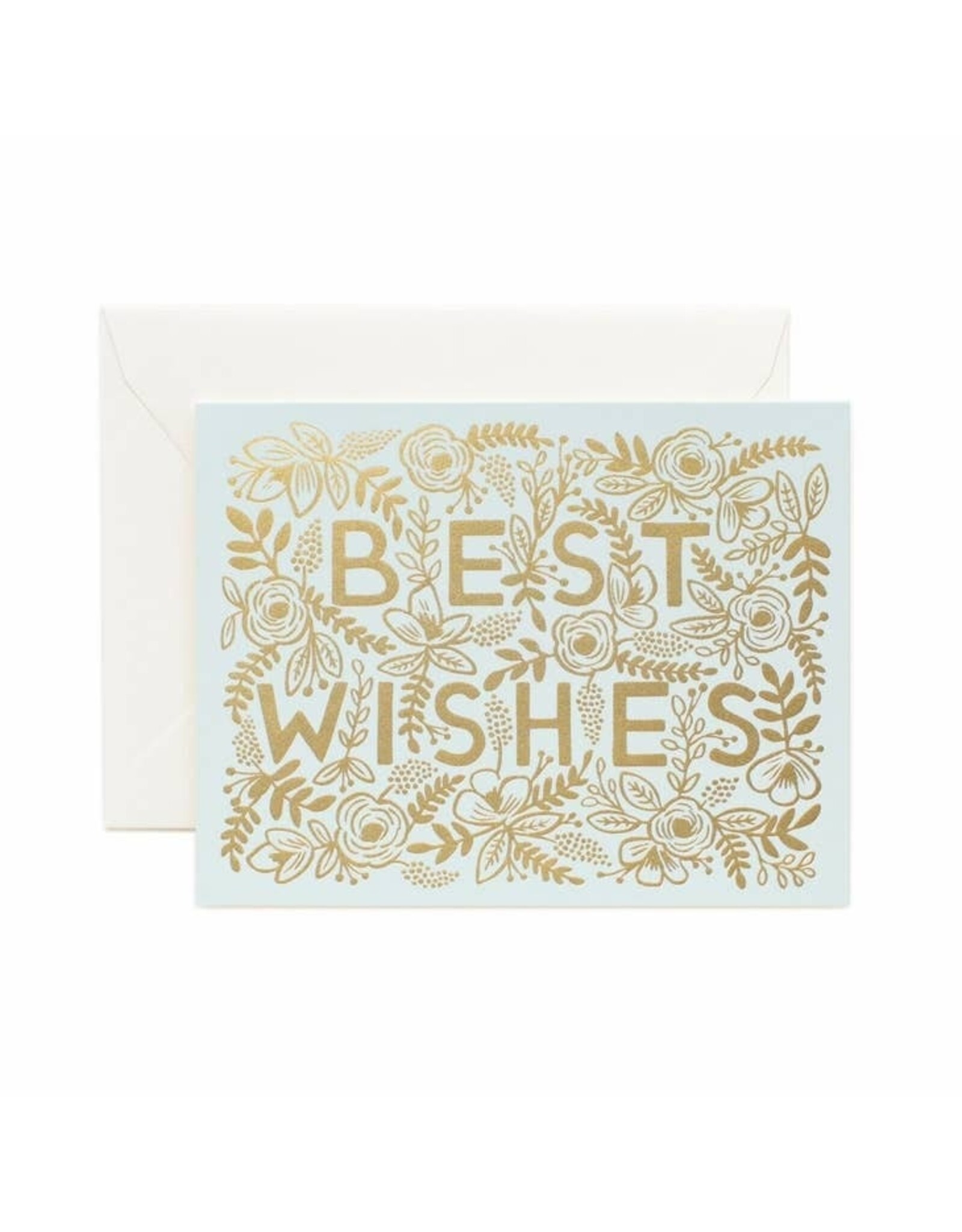 Rifle Paper Co. Golden Best Wishes A2 Greeting Notecard
