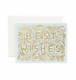 Rifle Paper Co. Golden Best Wishes A2 Greeting Notecard