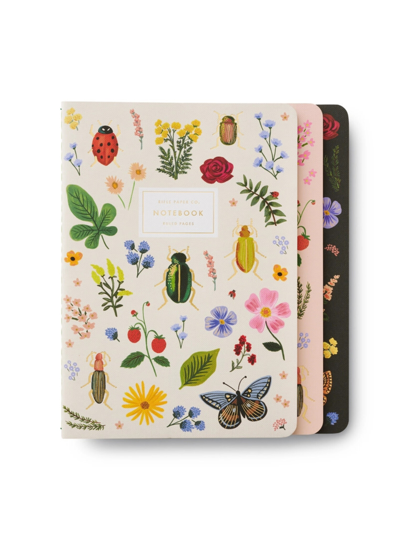 Rifle Paper Co. Assorted Set of 3 Curio A5 Ruled Notebooks