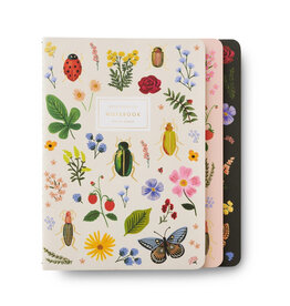 Rifle Paper Co. Assorted Set of 3 Curio A5 Ruled Notebooks