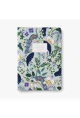 Rifle Paper Co. Assorted Set of 3 Peacock A5 Ruled Notebooks