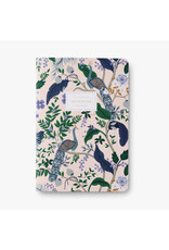 Rifle Paper Co. Assorted Set of 3 Peacock A5 Ruled Notebooks