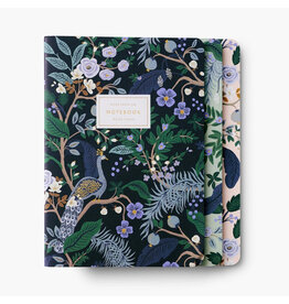 Rifle Paper Co. Assorted Set of 3 Peacock A5 Ruled Notebooks