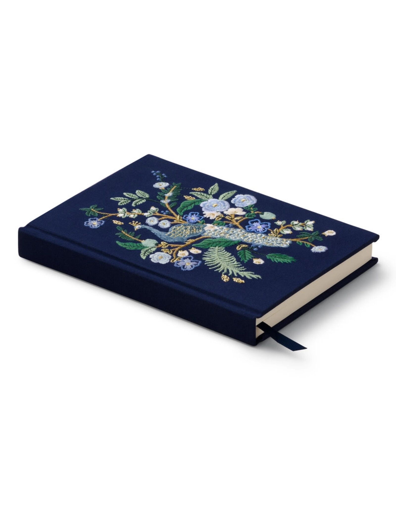 Rifle Paper Co. Peacock Embroidered A5 Ruled Journal