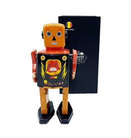 Mr & Mrs Tin Volcano Bot Tin Toy Robot