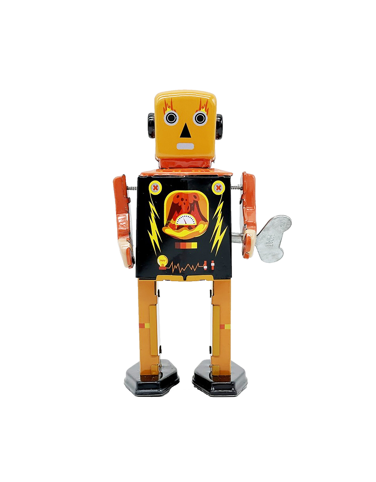 Mr & Mrs Tin Volcano Bot Tin Toy Robot