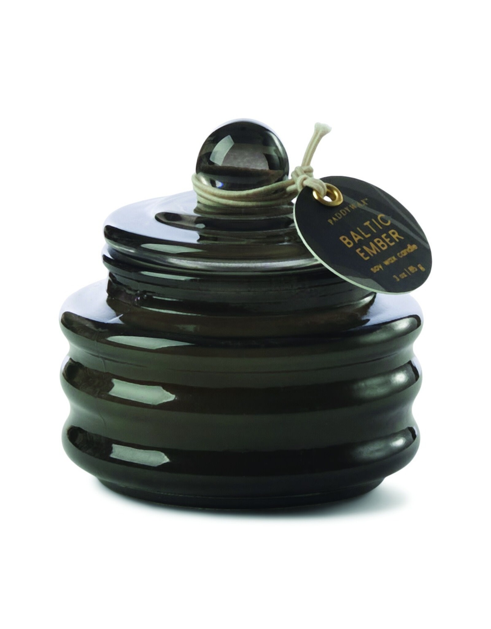 Paddywax Baltic Ember Beam 3oz Black Glass Candle