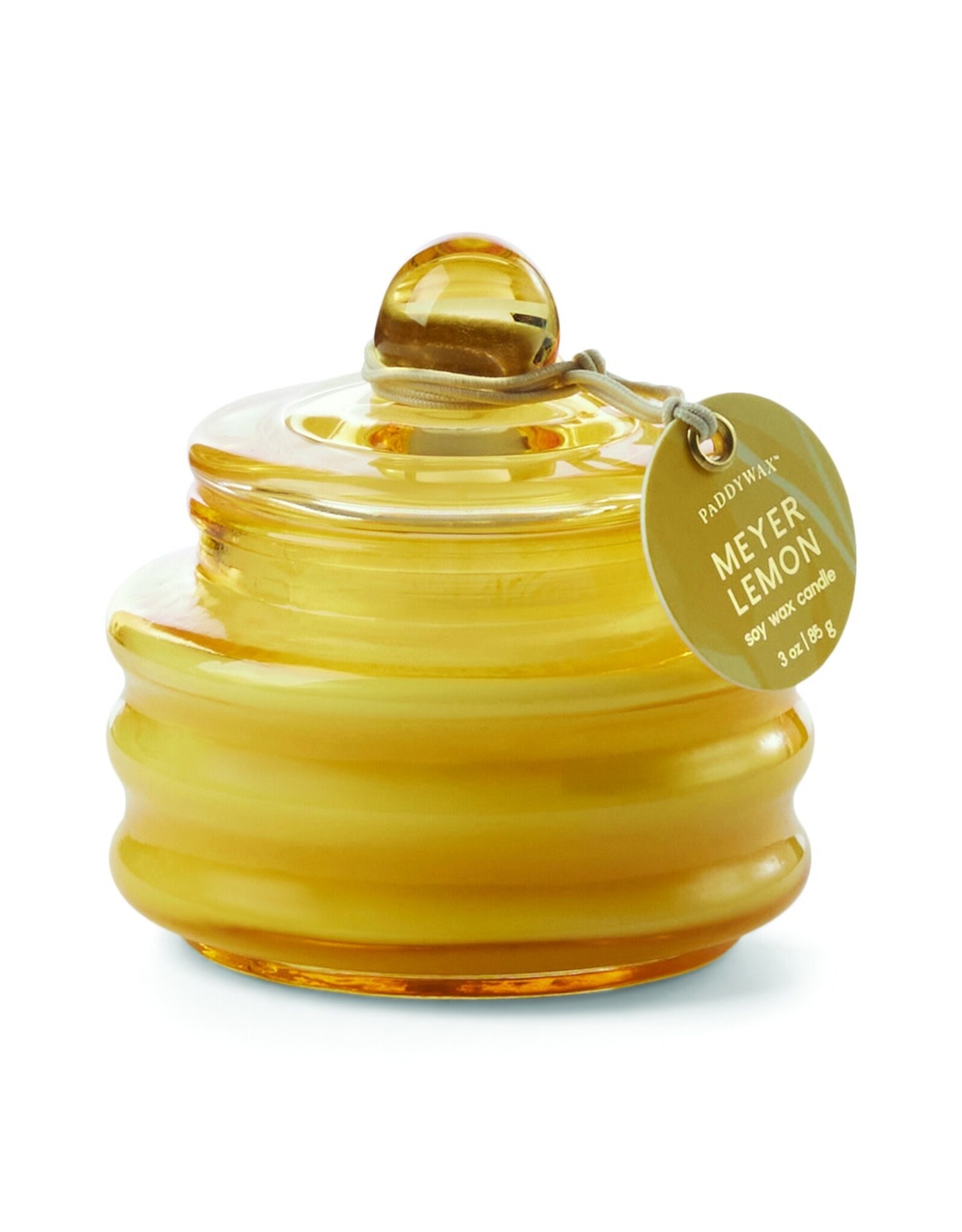 Paddywax Meyer Lemon Beam 3oz Yellow Glass Candle