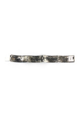Etched Sterling Turquoise-Studded Panel Bracelet