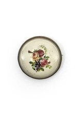 Vintage Bridle Rosette Pin with Rose Bunch Design