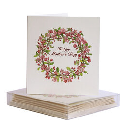 Paula Skene Designs Floral Blossom Wreath Mother's Day A5 Notecard